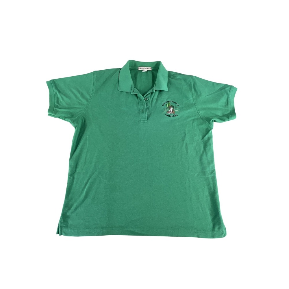 Port‎ Authority Polo Shirt Womens Large Green Palm Desert Greens